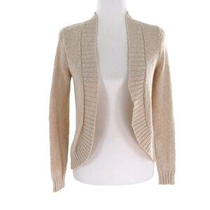 t/o Crochet Cardigan Womens XS Cream Career Boho Cottagecore Bohemian Grannycore